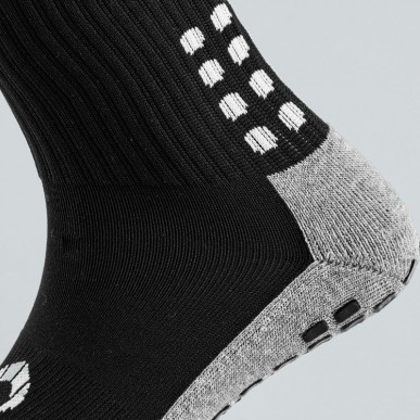 Meias desportivas antiderrapantes pretas